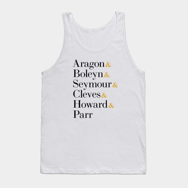 Six the Musical Queens - Ampersand Names T-Shirt Tank Top by redesignBroadway